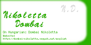 nikoletta dombai business card